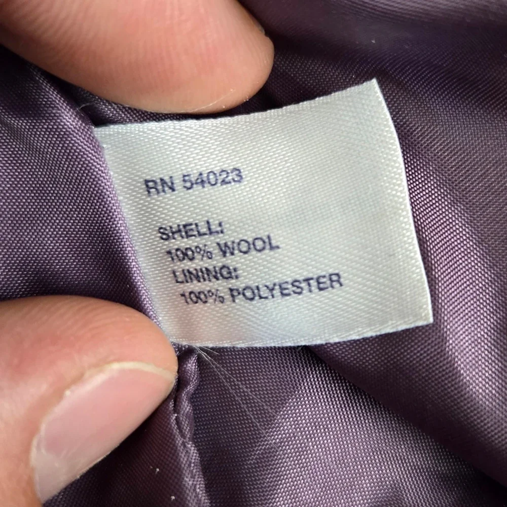 GAP Mauve Purple Herringbone Wool Pleated Flared Knee Length Skirt Size 2